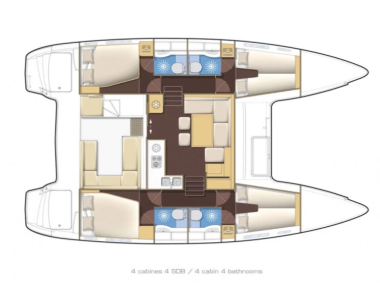 Alquiler de embarcaciones Lagoon Lagoon 400 S2 enEs Jondal en Samboat
