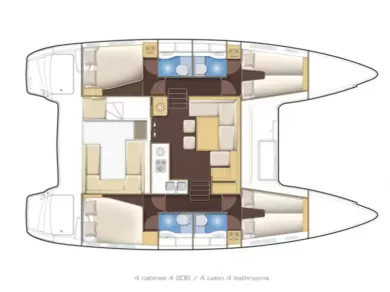 Alquiler de embarcaciones Lagoon Lagoon 400 S2 enEs Jondal en Samboat