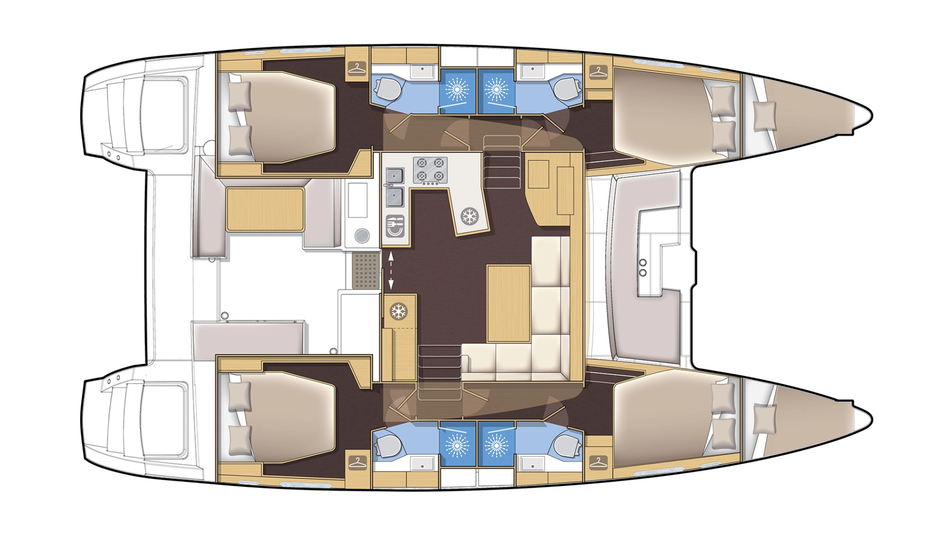 Alquiler de embarcaciones Lagoon Lagoon 450 F enPréveza en Samboat