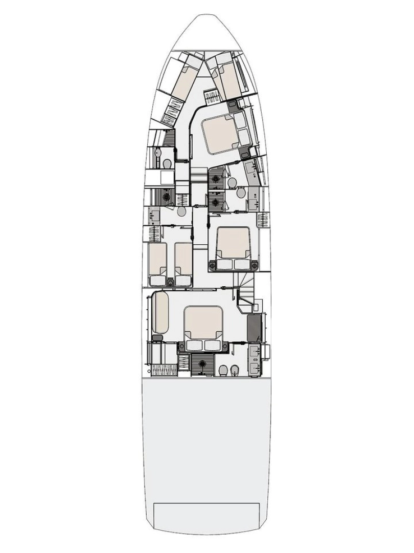 Alquiler de embarcaciones Azimut Azimut 78 Fly - 4 + 1 cab. enPodstrana en Samboat