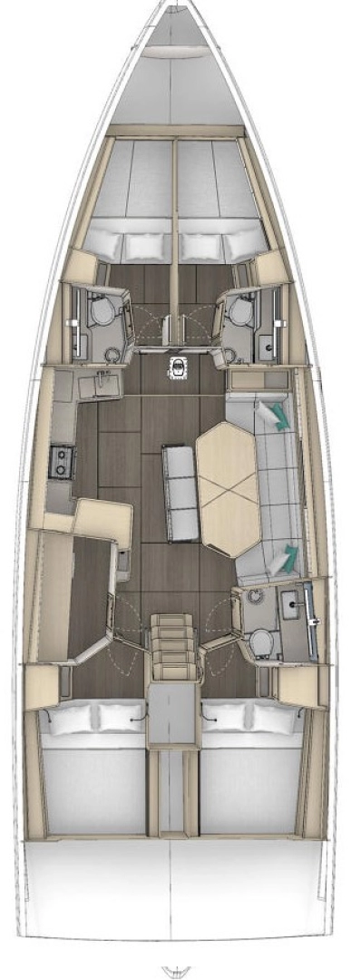 Alquiler de barcos Sveti Filip i Jakov barato de Dufour 48