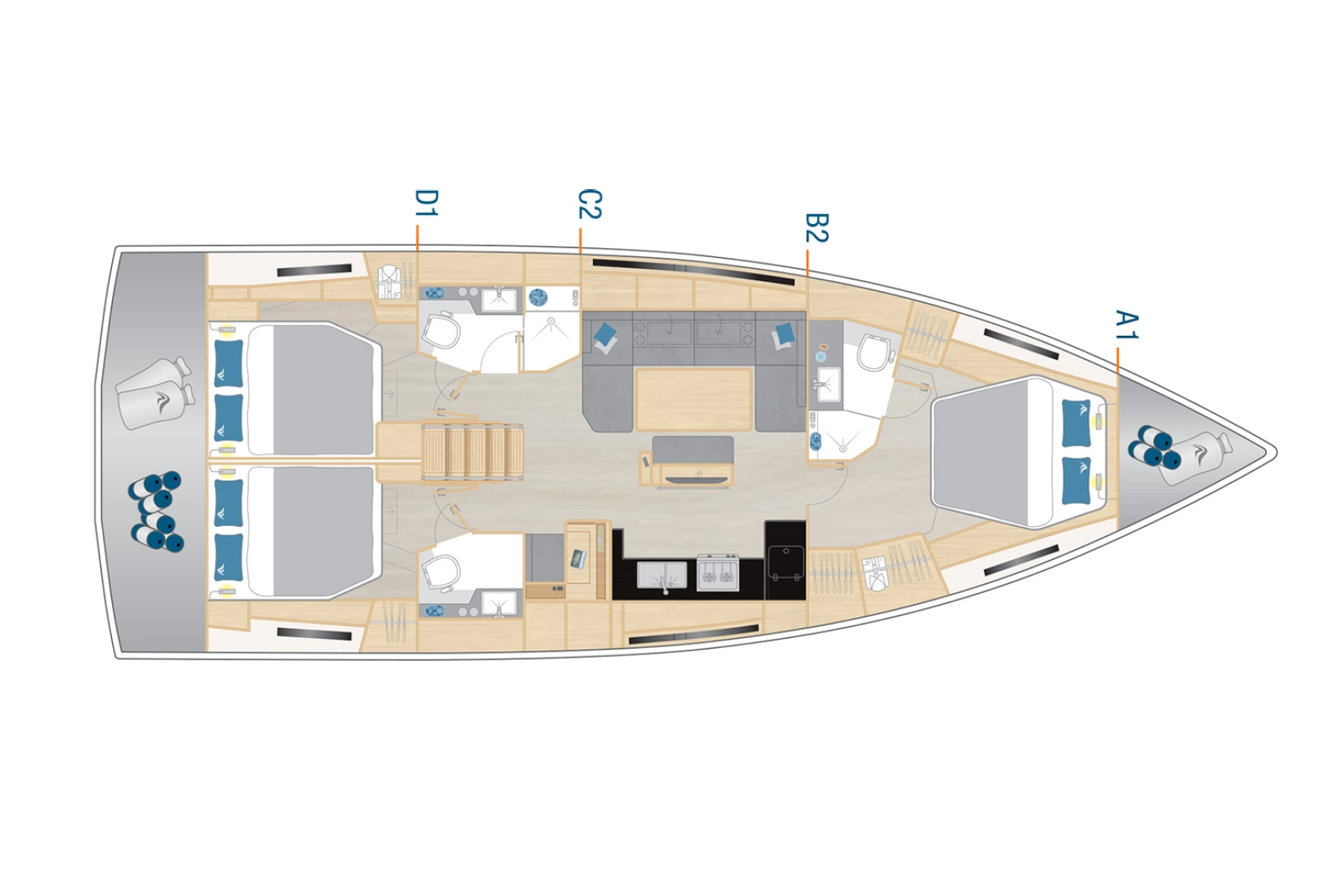 Alquiler de embarcaciones Hanse Hanse 460 enSeget Donji en Samboat