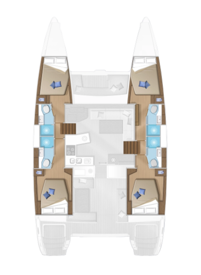 Alquiler de Lagoon Lagoon 450 F en Miconos (Isla)