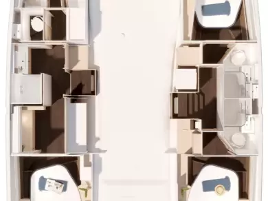 Alquiler Catamarán Fountaine Pajot con o sin  título de navegación