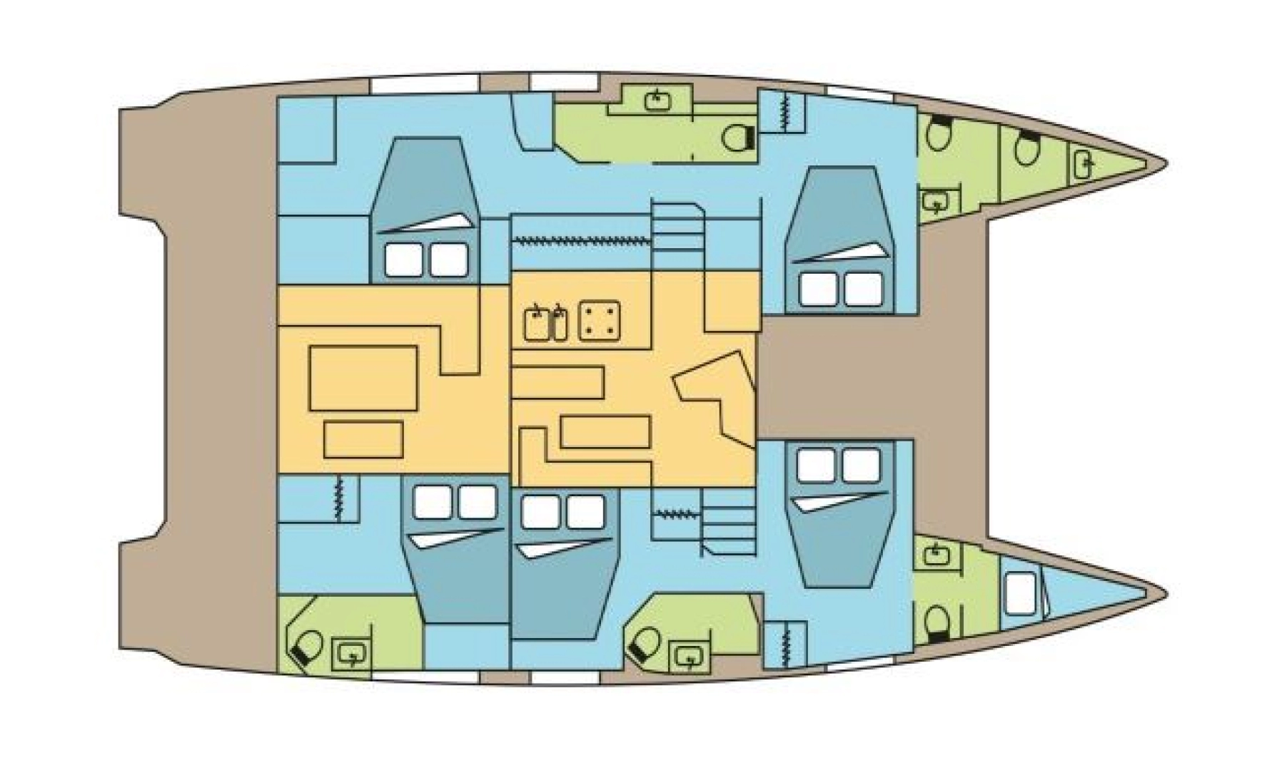 Alquiler Catamarán Fountaine Pajot con o sin  título de navegación