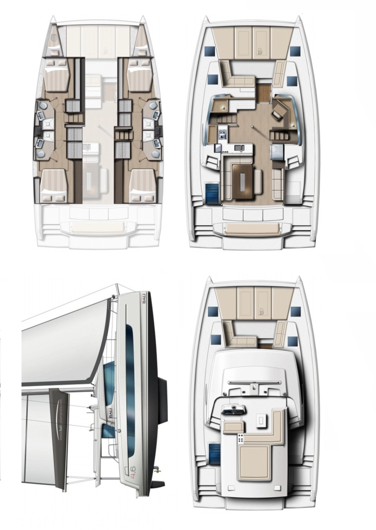Alquiler de Catamarán, con o sin patrón Bali Marmaris
