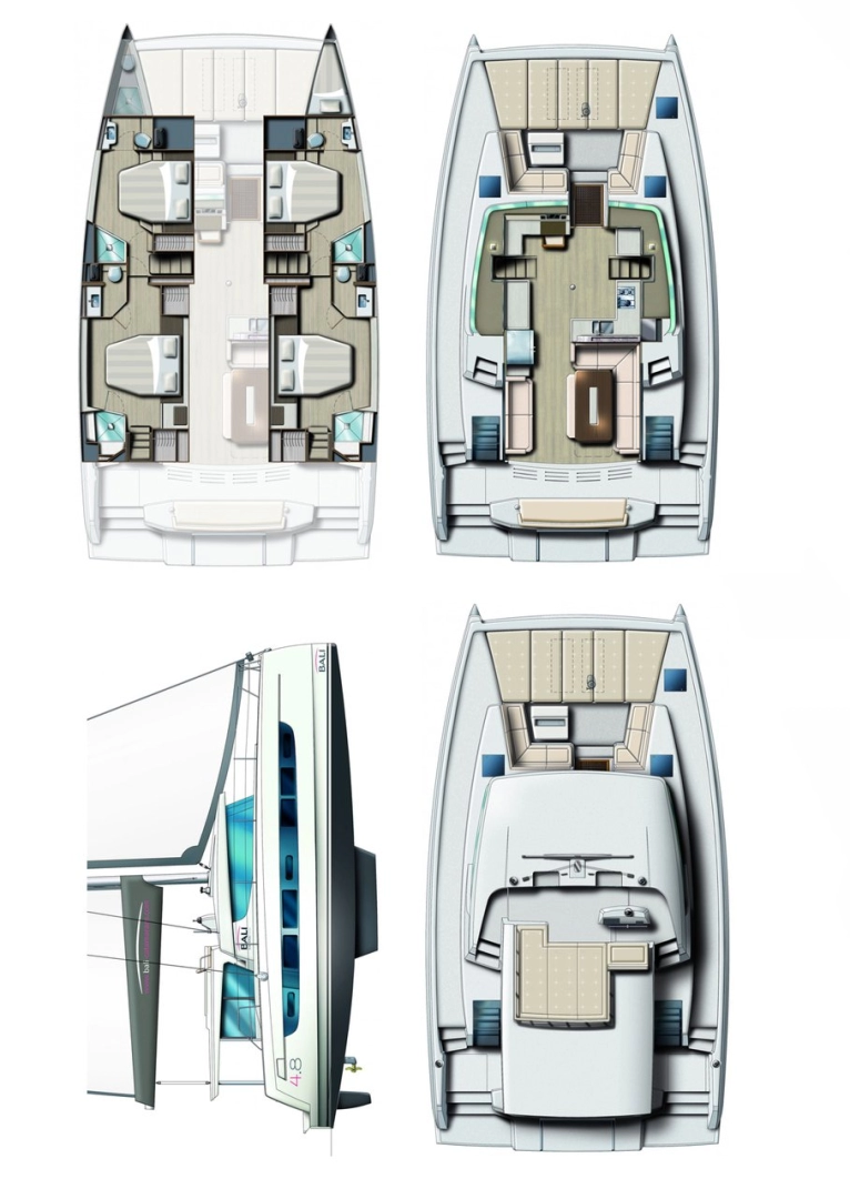 Alquiler Catamarán Bali con o sin  título de navegación