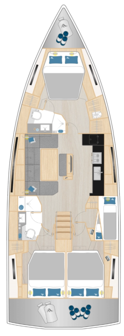 Alquiler Velero Hanse con o sin  título de navegación