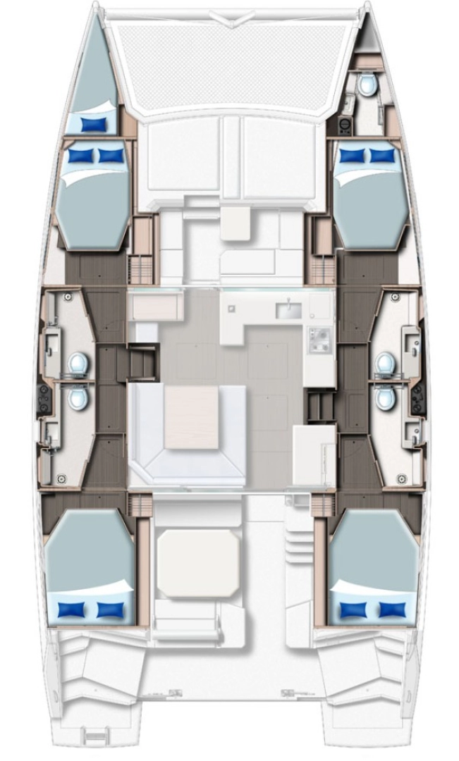 Leopard Catamarans / Robertson & Caine Leopard 45 - 3 + 1 cab. de alquiler a South Malé Atoll
