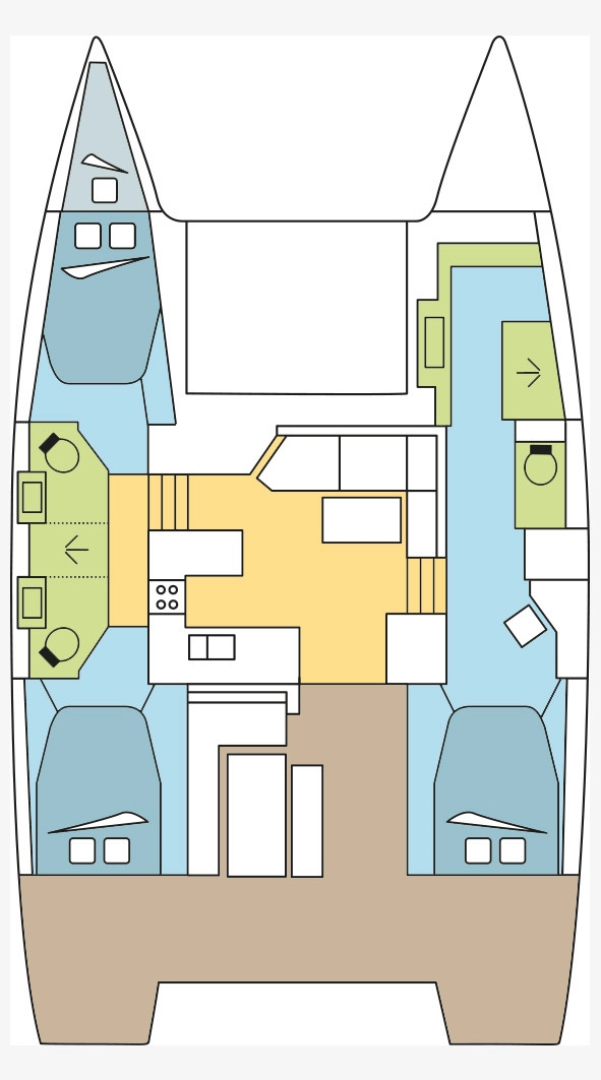 Alquiler Catamarán Fountaine Pajot con o sin  título de navegación