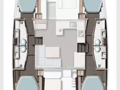 Leopard Catamarans / Robertson & Caine Leopard 42 - 4 cab. de alquiler a Furnari