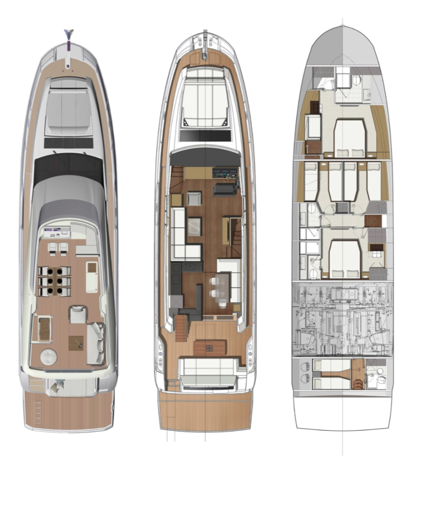 Alquiler Yate de lujo Prestige Yachts con o sin  título de navegación