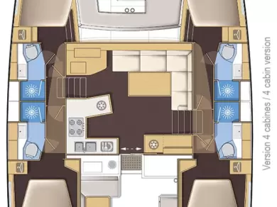 Alquiler de embarcaciones Lagoon Lagoon 450 Sport Top enZadar en Samboat