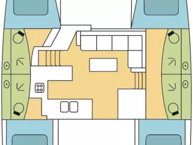 Alquiler de Fountaine Pajot Elba 45 en Olbia