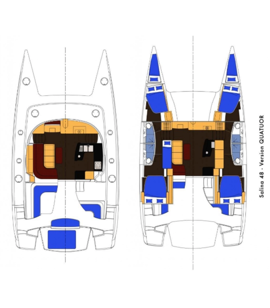 Alquiler Catamarán en Isla Corazón de Jesús - Fountaine Pajot Salina 48