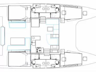Alquiler de barcos Lefkáda barato de Nautitech 47 Power - 4 + 2 cab.