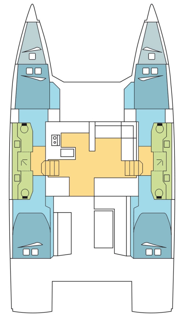 Alquiler de embarcaciones Bavaria Nautitech 47 Power - 4 + 2 cab. enKomolac en Samboat