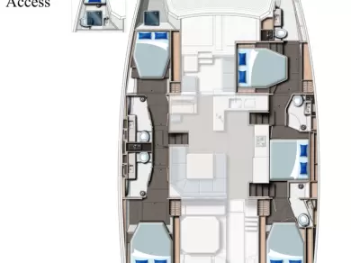 Alquiler de embarcaciones Leopard Catamarans / Robertson & Caine Leopard 50 - 5 + 1 cab enCannigione en Samboat