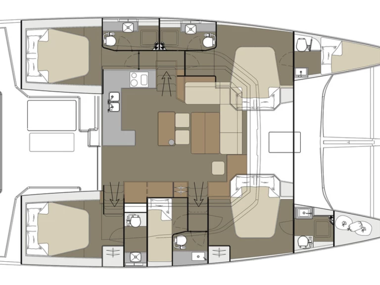 Alquiler de Catamarán, con o sin patrón Dufour Furnari