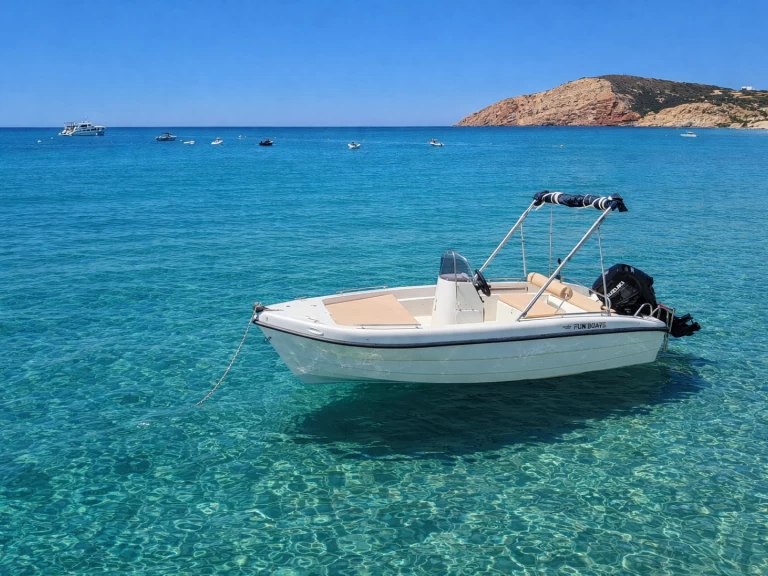 Alquiler de Lancha, con o sin patrón Funboat Mílos