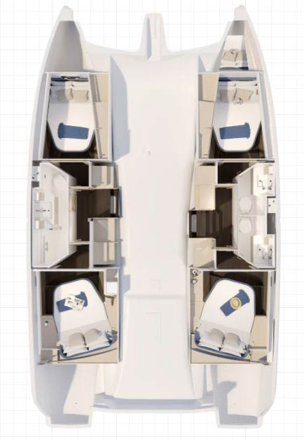 Alquiler de Fountaine Pajot Fountaine Pajot FP 41 Quatuor 3 en Biograd na Moru