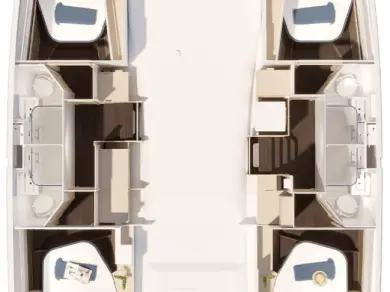 Alquiler Catamarán Fountaine Pajot con o sin  título de navegación