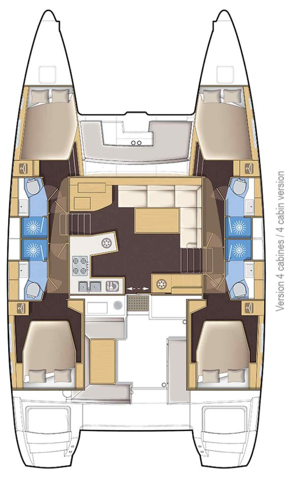 Alquiler de Lagoon Lagoon 450 Sport Top en Palma de Mallorca
