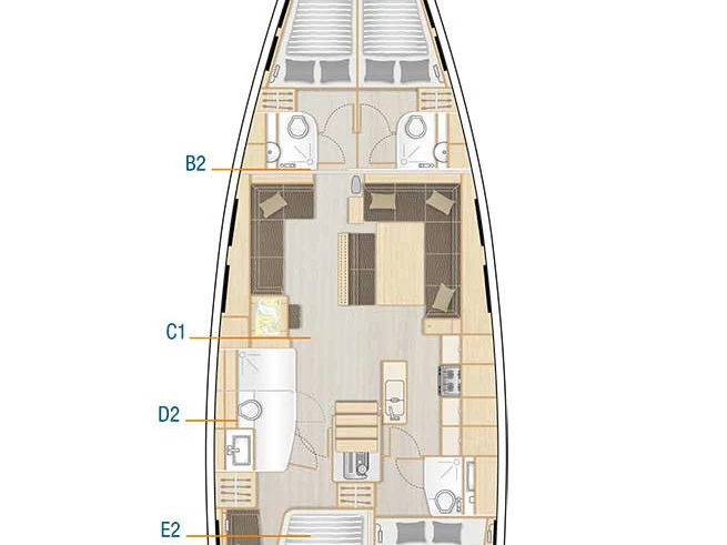 Alquiler Velero en Lefkáda - Hanse Hanse 548