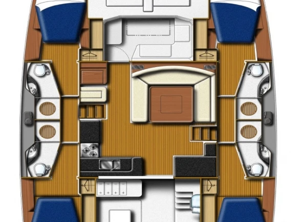 Leopard Catamarans / Robertson & Caine Leopard 48 - 4 + 1 cab. de alquiler a Lefkáda