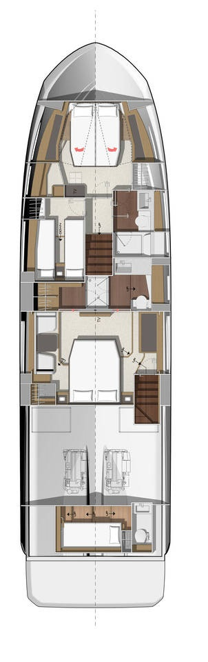 Alquiler de embarcaciones Jeanneau Prestige 520 Flybridge - 3 + 1 cab. enSplit en Samboat