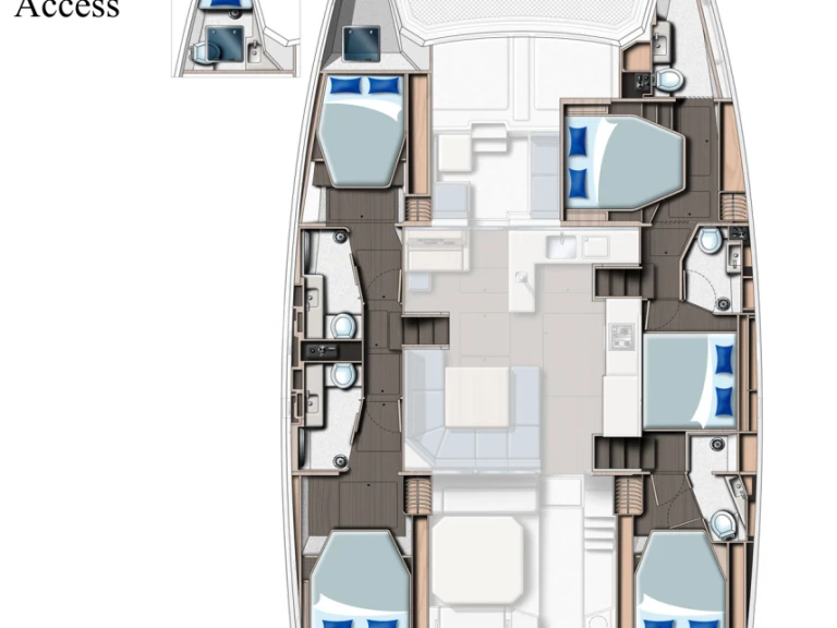Leopard Catamarans / Robertson & Caine Leopard 50 - 5 + 1 cab de alquiler a Cannigione