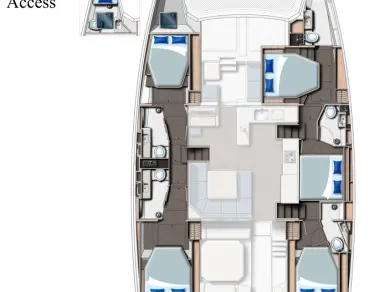 Leopard Catamarans / Robertson & Caine Leopard 50 - 5 + 1 cab de alquiler a Cannigione