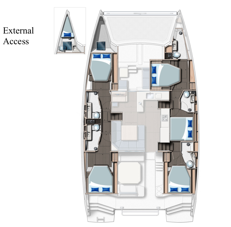 Alquiler de barcos Furnari barato de Leopard 50 - 5 + 1 cab