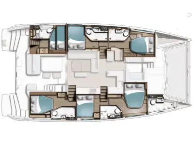 Alquiler de Catamarán, con o sin patrón Leopard Catamarans / Robertson & Caine Furnari