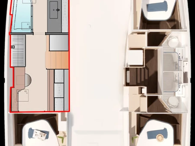 Alquiler de Fountaine Pajot Fountaine Pajot FP 44 Maestro - 3 + 2 cab. en Nassau