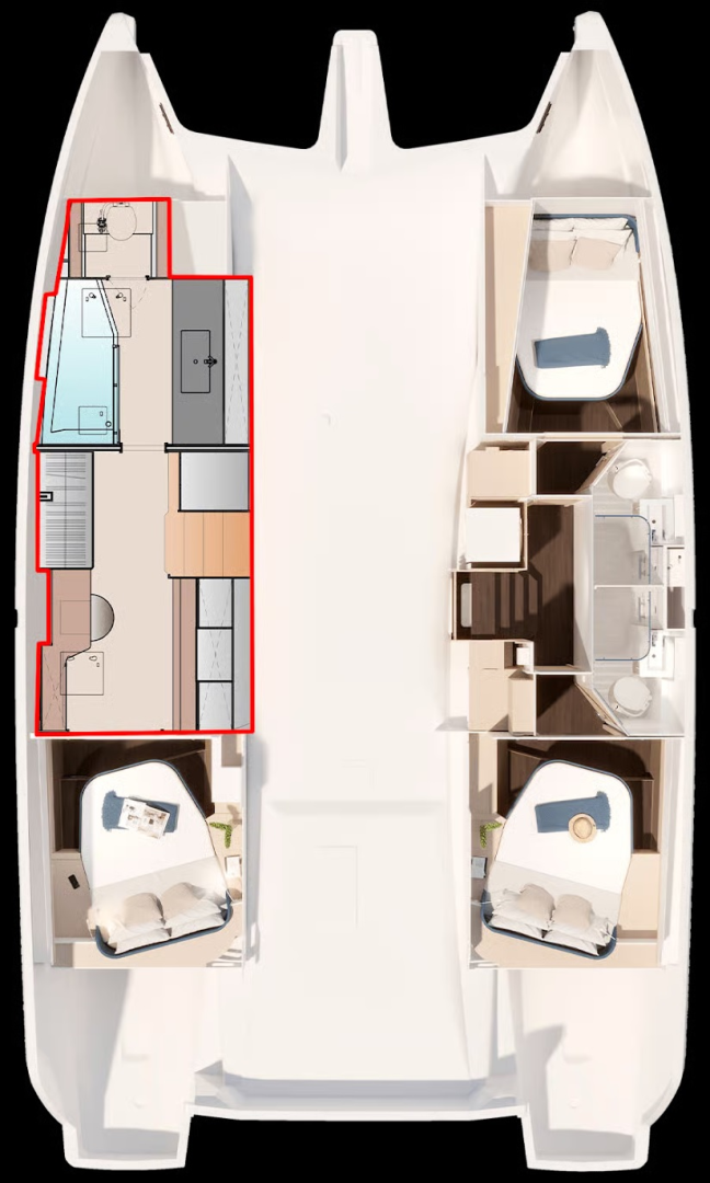 Alquiler de Fountaine Pajot Fountaine Pajot FP 44 Maestro - 3 + 2 cab. en Nassau
