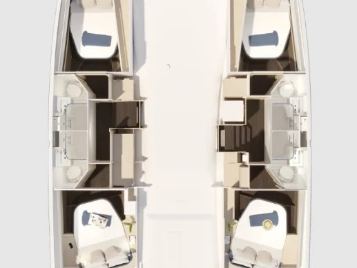 Alquiler de Fountaine Pajot Fountaine Pajot FP 44 Quatuor - 4 cab. en Frenchtown