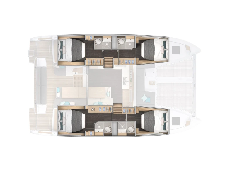 Alquiler de embarcaciones Lagoon Lagoon 43 (6 cab.) enGouviá en Samboat