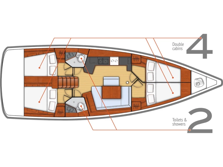 Alquiler de barcos Mrčevac barato de Oceanis 45