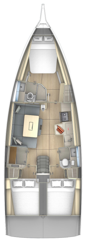 Alquiler de Velero, con o sin patrón Dufour Jezera