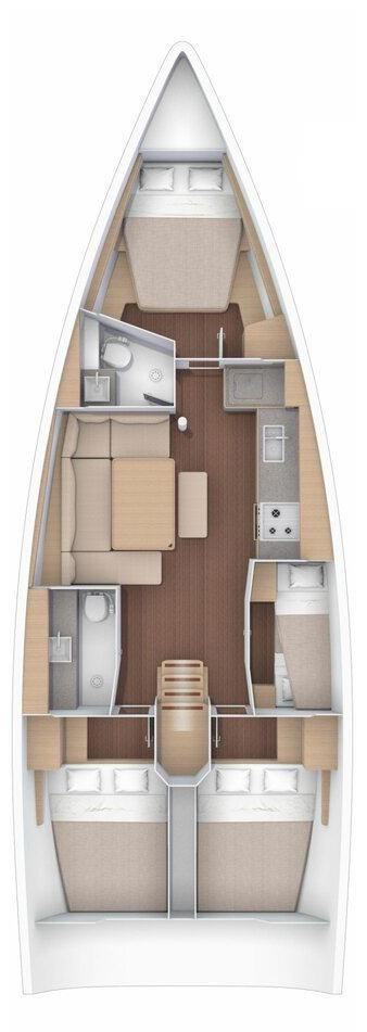 Alquiler de barcos Jezera barato de Dufour 430