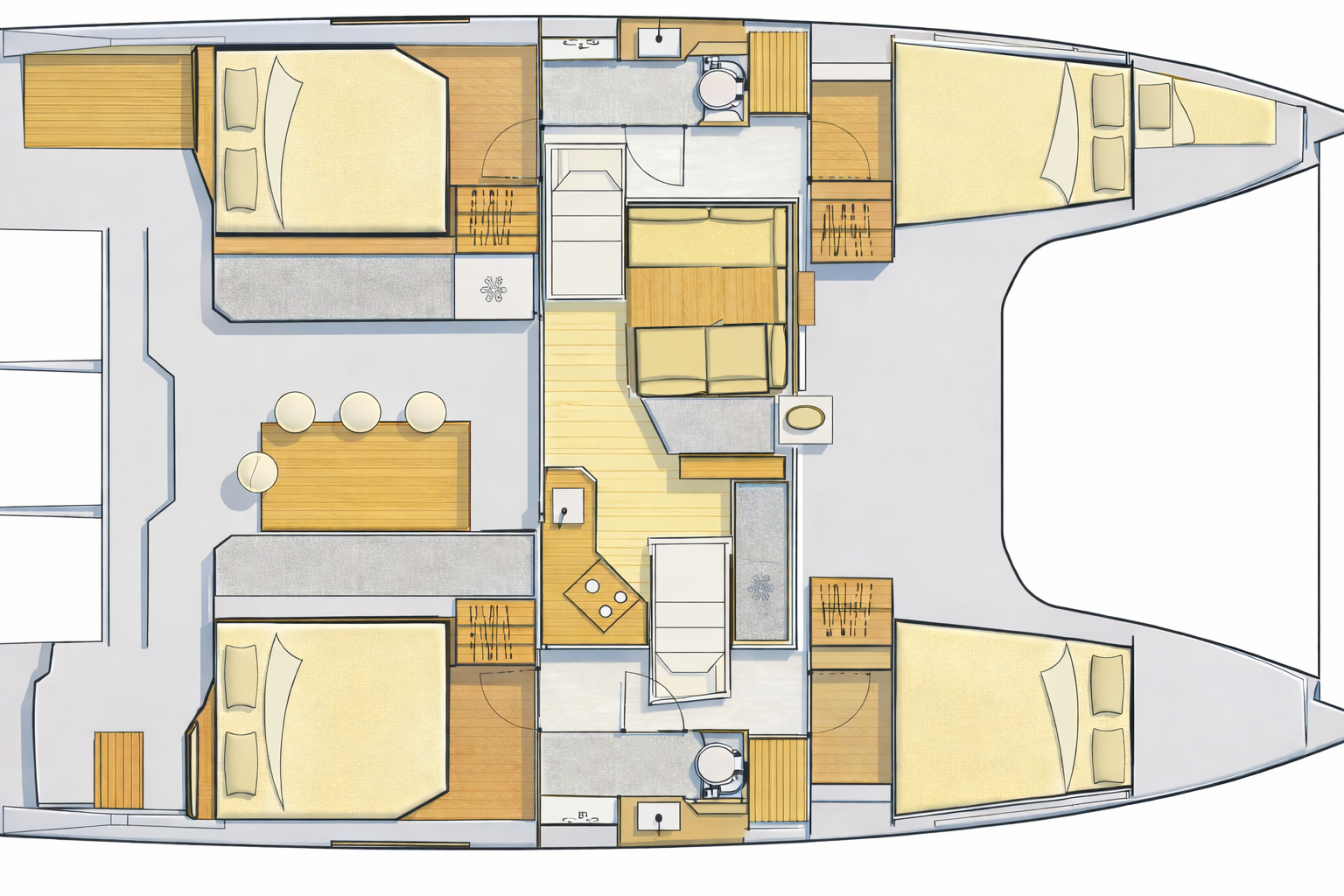 Alquiler Catamarán Nautitech con o sin  título de navegación