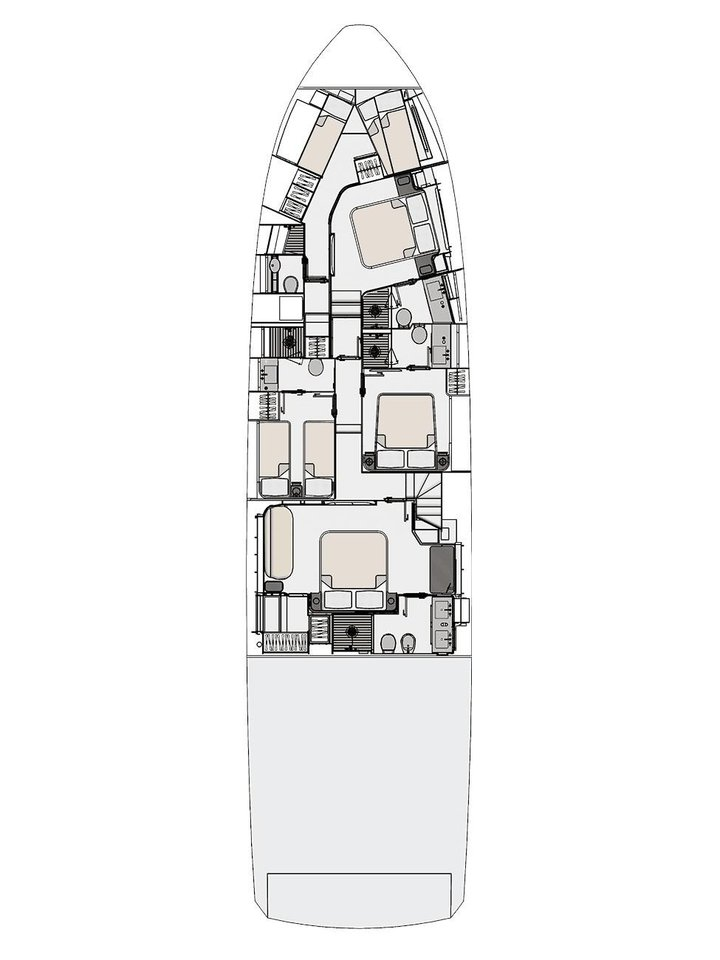 Alquiler de embarcaciones Azimut Azimut 78 Fly - 4 + 1 cab. enPodstrana en Samboat