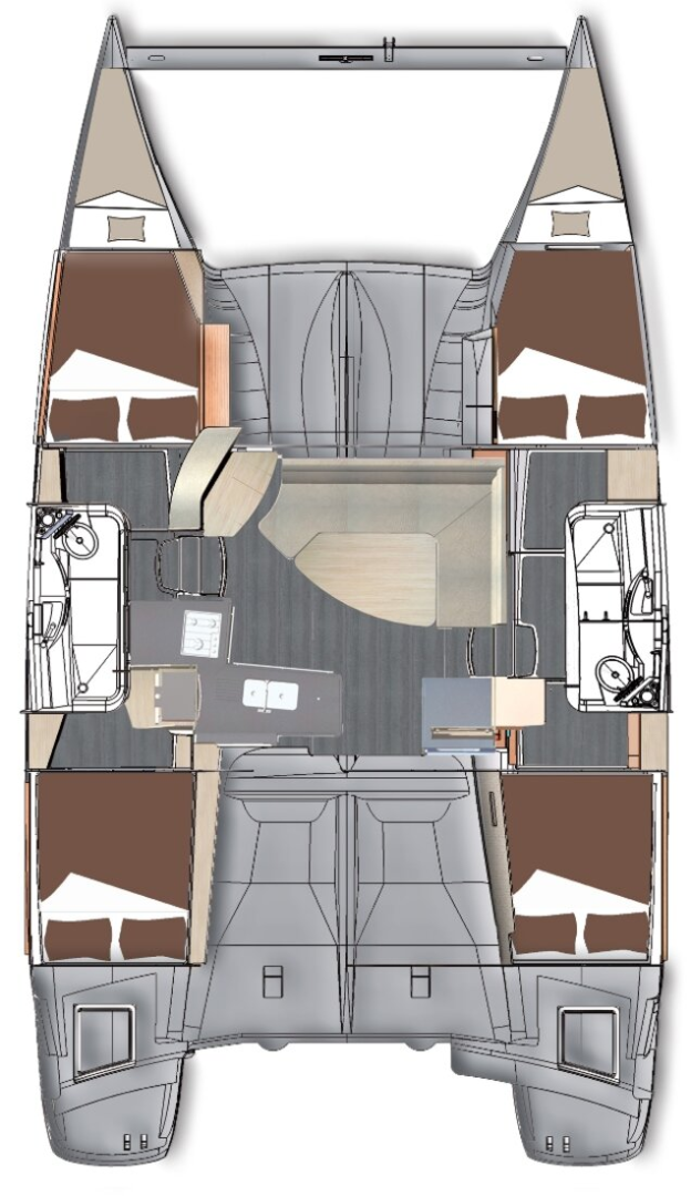 Alquiler Catamarán Fountaine Pajot con o sin  título de navegación