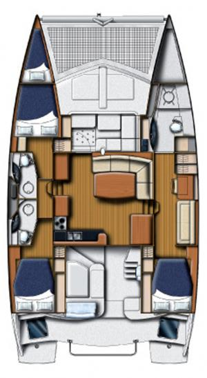 Leopard Catamarans / Robertson & Caine Leopard 45 - 3 + 1 cab. de alquiler a Seget Donji