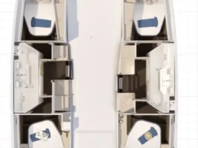 Alquiler de barcos Saint-Mandrier-sur-Mer barato de Fountaine Pajot FP 41 Quatuor 2