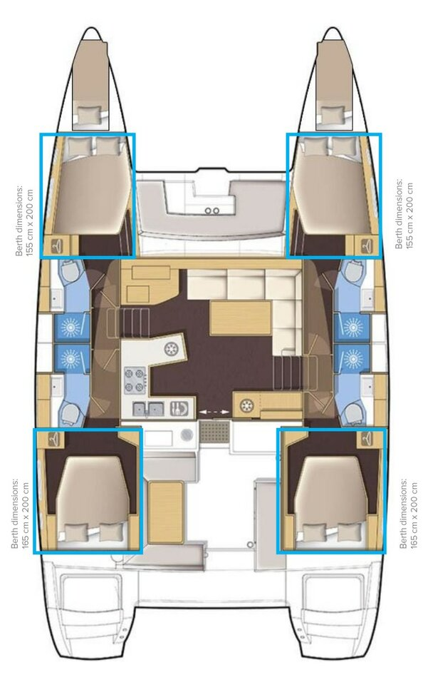 Alquiler de embarcaciones Lagoon Lagoon 450 F enKaštela en Samboat