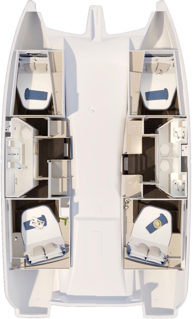 Alquiler de barcos Saint-Raphaël barato de Fountaine Pajot FP 41 Quatuor 4