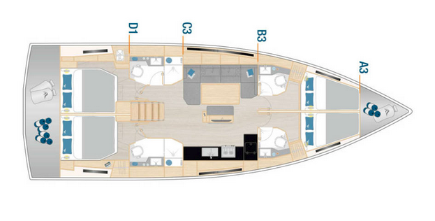 Alquiler Velero en Kaštela - Hanse Hanse 460