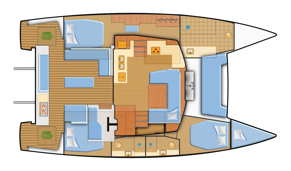 Alquiler de embarcaciones Fountaine Pajot Elba 45 enNaxos (Ciudad) en Samboat